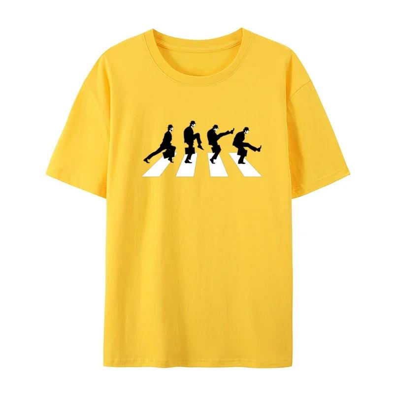 Мужская футболка Monty Python The Ministry Of Sily Walks Футболка Модная смешная футболка с короткими рукавами из хлопка большого размера Персональная футболка