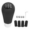5 Speed Gear Shifter Head Genuine Leather Gear Shifter Knob Head Universal for Manual Gear Cars