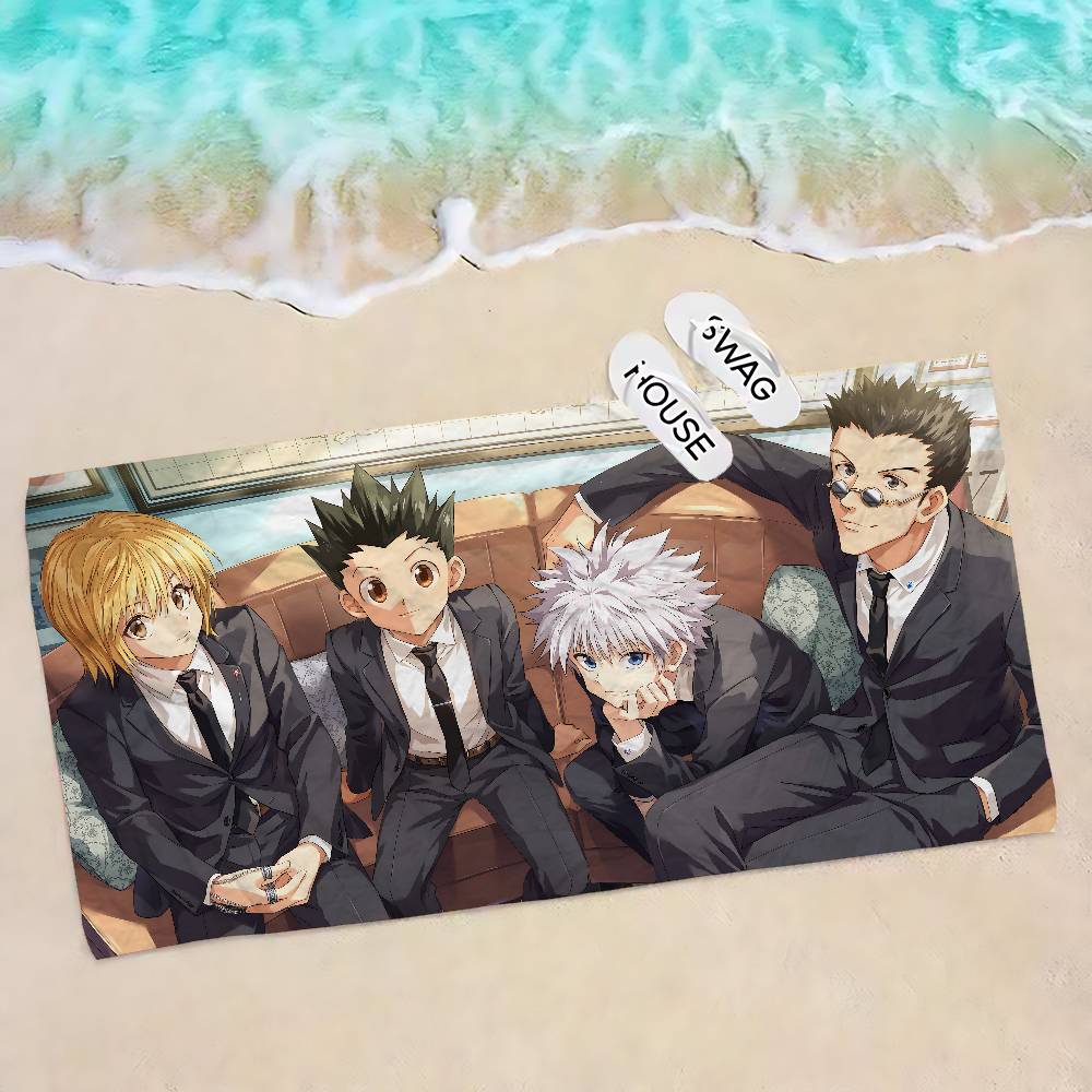 Cartoon Animation HUNTER X HUNTER Microfiber Beach Towel Absorbent Quick dry Soft Yoga Swimming Resort Mountain Climbing Towel