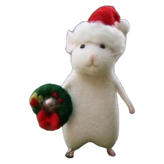 Ручная работа Хэллоуин Фетровое украшение Мышь Очаровательный внешний вид Супер мягкая Настольная кукла-мышь