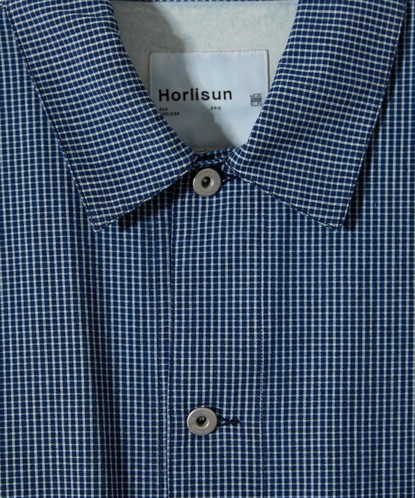 Horlisun Liverty Denim Check Jacket Navy