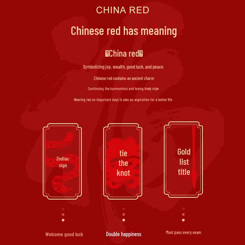 LANGSHA Мужские благоприятные красные хлопковые трусы-боксеры