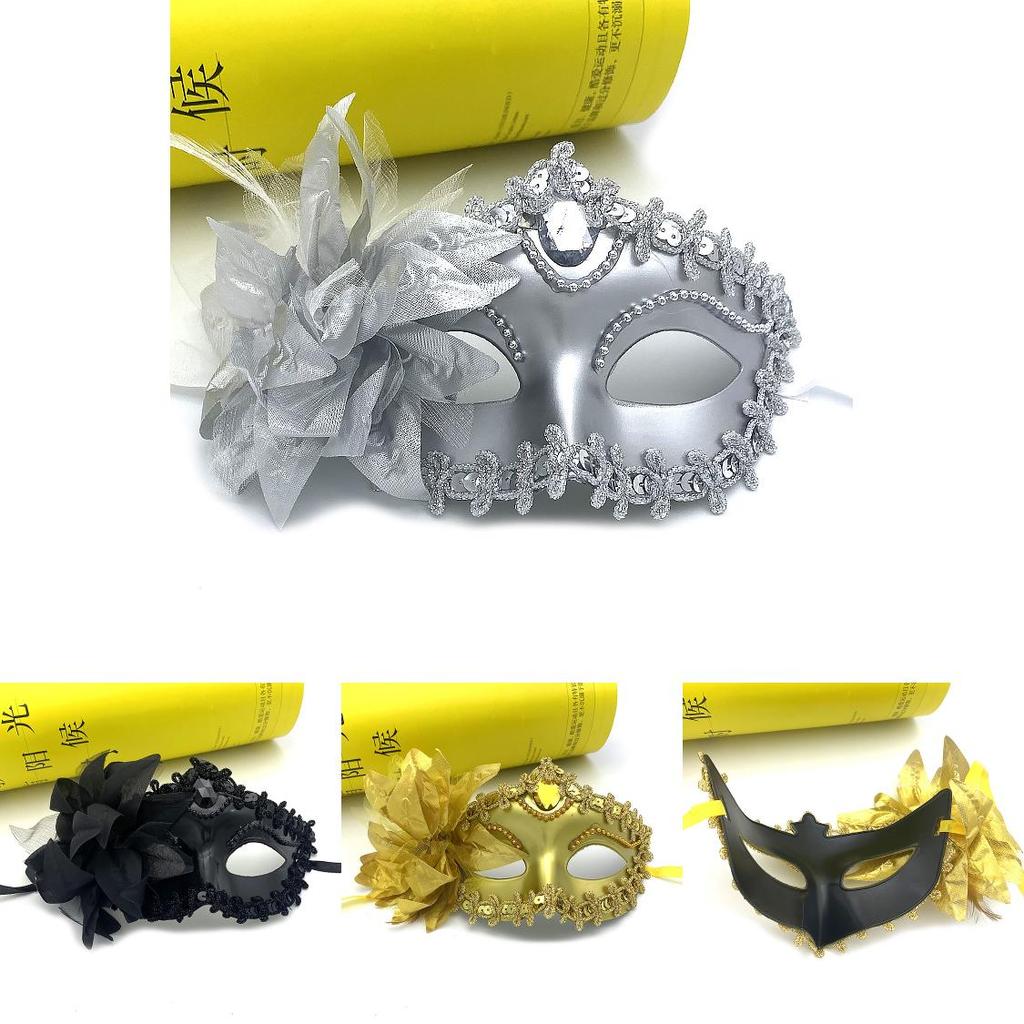 Маска для костюма на Хэллоуин с цветочным декором для детей и взрослых для вечеринок