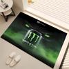 1 шт. Коврик с принтом логотипа Monster Energy - Мягкий, Моющийся, Нескользящий, для помещений, Гостиной, Домашнего офиса, Декоративный коврик, Декоративный для офиса