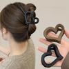 Frosted Love Hair Claw Grab Women Hair Clip Matte Barrette Gripping Spoon Hairpin Girls Korean Fashion Ponytail Hair Accessories