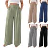 Женские повседневные свободные брюки широкого кроя с косыми карманами