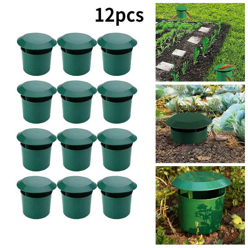 12Pcs Reusable Slug Snail Traps Repellent For Organic Grass Vegetables Gardening Tool