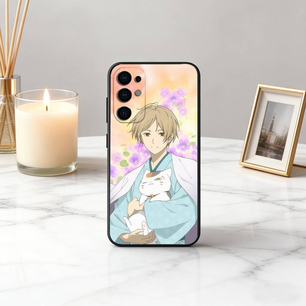 Чехол для телефона Takashi N-Natsume's Book of F-Friends для Samsung S25, S24, S21, S22, S23, S30, Ultra, S20, Plus, Fe, Lite, Note, 10, Черный чехол