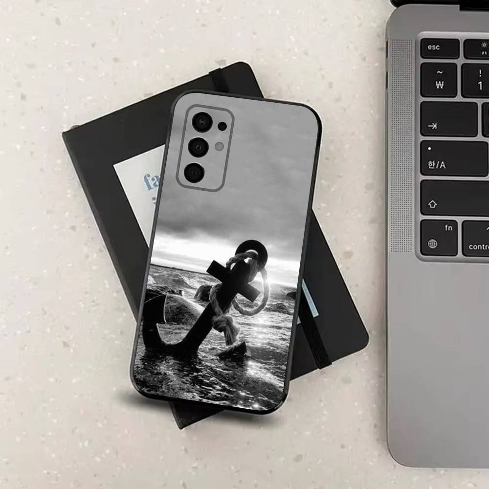 Морской Якорь Парусный Спорт Для Samsung Galaxy A53,31,52,72,41,22,73,32,71,Note,J7,8,9,5G Мягкий Черный Силиконовый Чехол для Телефона