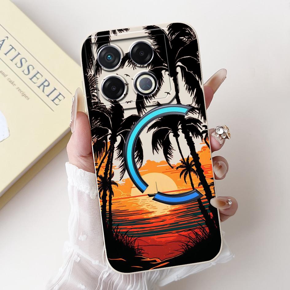 Для Infinix GT 20 Pro 2024 Чехол X6871 Ударопрочный Чехол Модный Узор Мягкий Силикон Матовый Чехол для Телефона Для Infinix GT20 Pro Coque