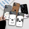 Чехол Funda для Apple iPhone 14 11 13 7 12 Pro 7 XR XS Max 8 Plus 6 14Pro 13Mini черный мягкий чехол для телефона We Bare Bears Cartoon