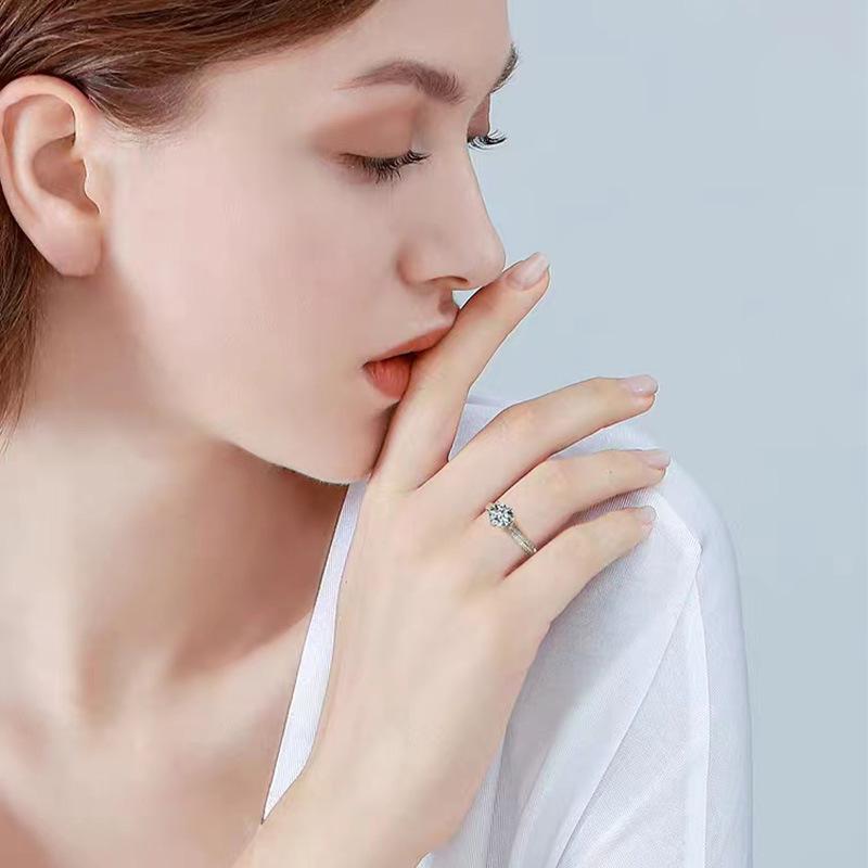 Кольцо с шестью когтями из стерлингового серебра S925, полукольцо, простая мода для женщин