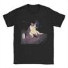 Cigarette Kitten Funny Smoking Cat Meme Stupid Brainrot Summer T Shirt Cotton Hipster T Shirt for Casual Loose Top Tee Unisex
