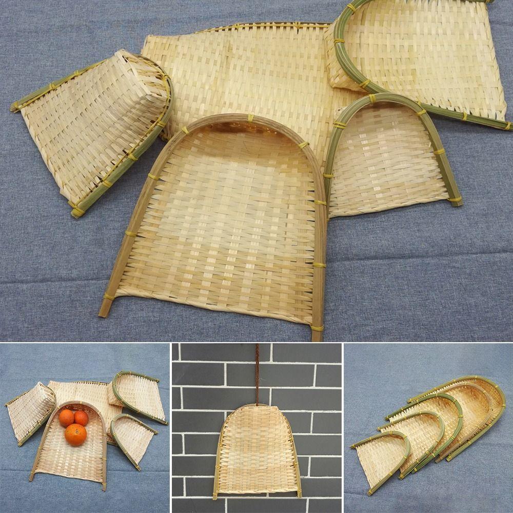 Bread Basket Fruit Bread Basket Storage Trays Weaving Bamboo Sieve Raft Dustpan DIY Decorative