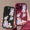 Для iPhone 16 Pro Max 15 Pro 14 Plus 13 12 11 XS 8 7 чехол с цветочным принтом, защита линз, противоударный матовый мягкий чехол для телефона из ТПУ
