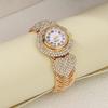 Vintage Quartz Zircon Wrist Watch Elegant Open Bangle Watches Personality Crystal Watches  Women