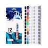 Kids Painting Pigment DIY 12 Colors Pigment Paint for Canvas Wood Clay Fabric Ceramic Crafts