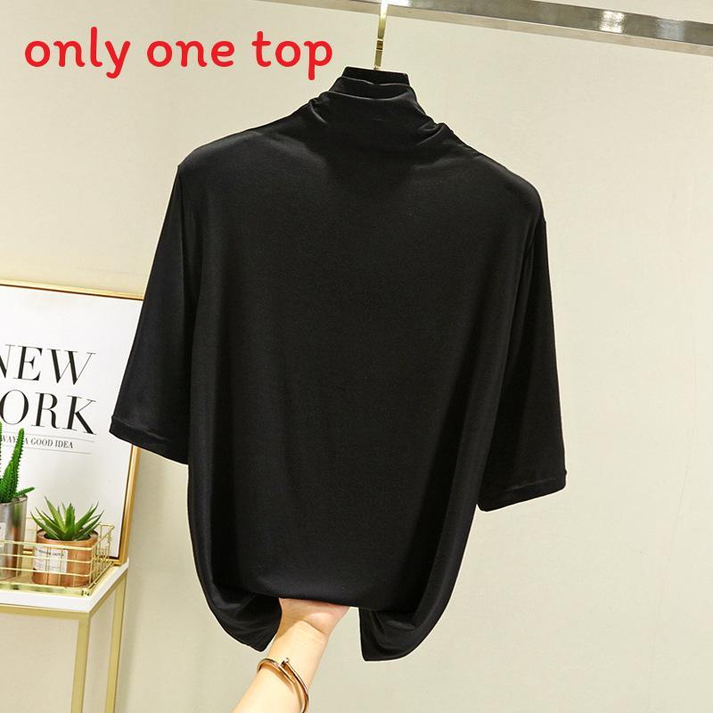 Modal Half High Neck T Shirt For Women With Soft Knit Fabric And Casual Style