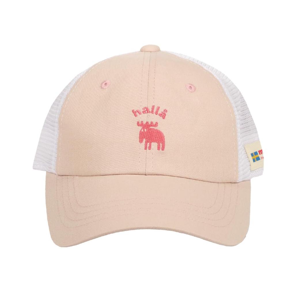 Кепка-сетка Mozu для мальчиков и бейсболка с логотипом скандинавского бренда, универсальный размер, детская кепка, детская, для девочек, кепка, снепбек, 141-0063, розовая,