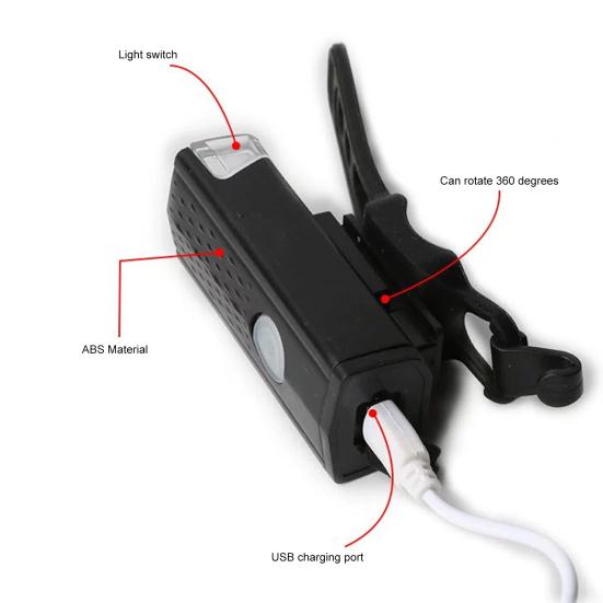 2 шт. Велосипедный фонарь Передний и задний комплект USB-перезаряжаемая велосипедная лампа с управлением одной кнопкой Многорежимный яркий светодиодный передний и задний фонарь