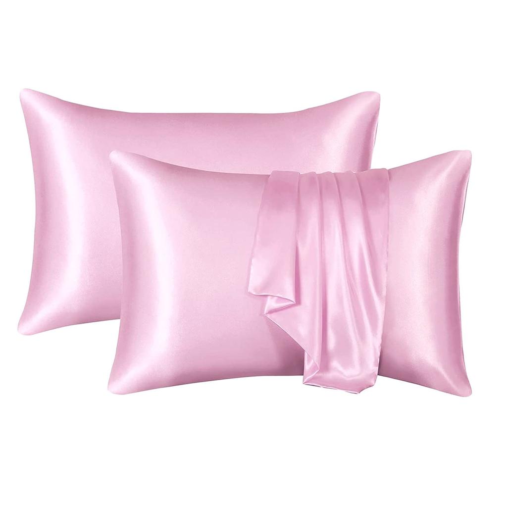 Набор из 2 атласных наволочек - шелковистые наволочки для волос и кожи, наволочки с застежкой-конвертом, похожие на шелковые наволочки