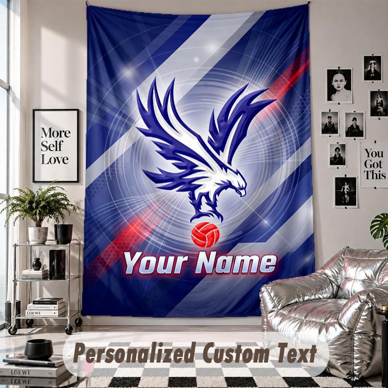 Custom Tapestry Wall Hanging, Crystal Palace Personalized Name Text Home Wall Decor