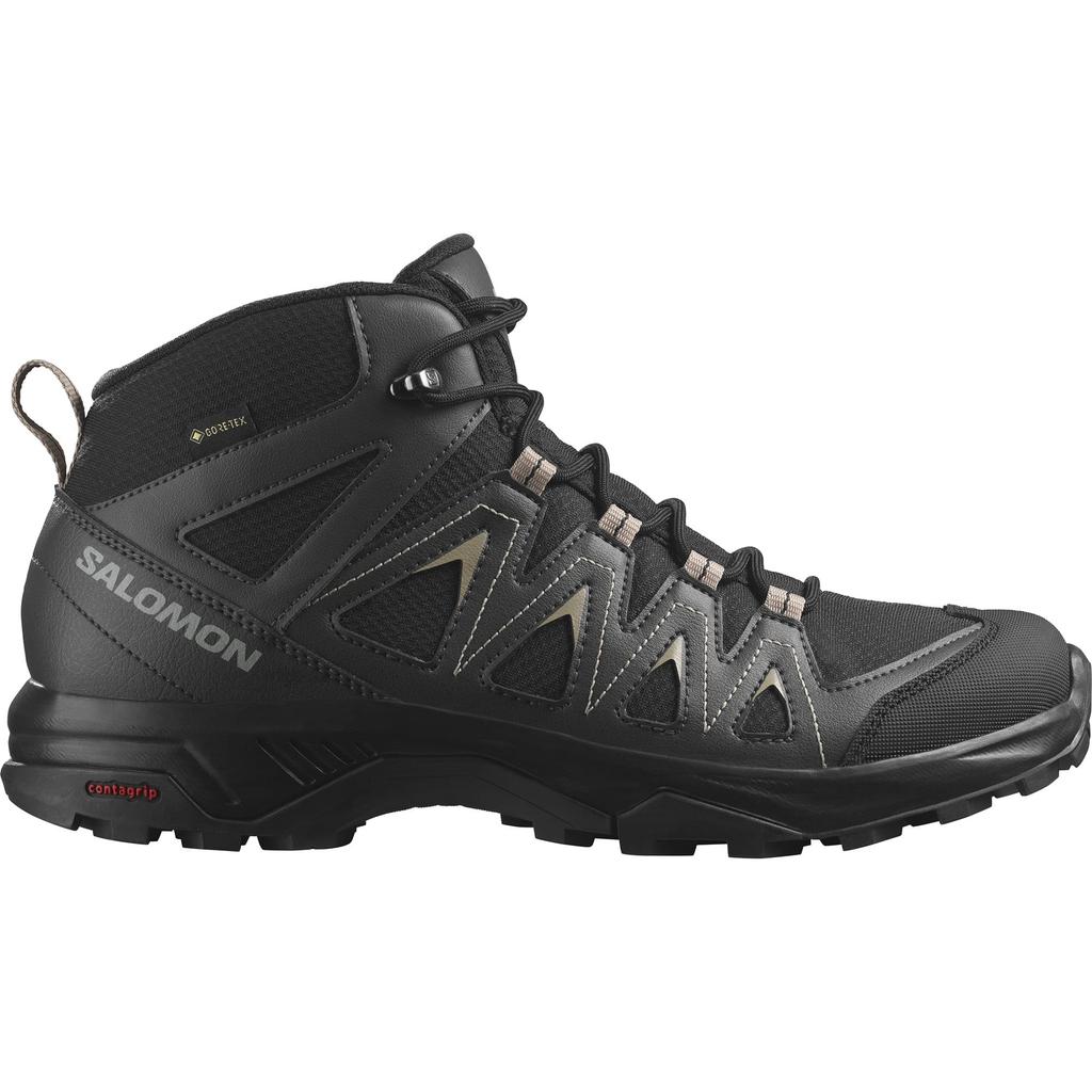 Salomon Hiking Trekking Shoes X BRAZE MID Khaki Cm GORE-TEX Men's Black/Phantom/Vintage 27.0