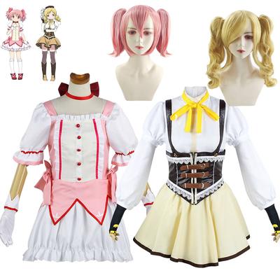 Аниме Puella Magi Madoka Magica Kaname Akemi Homura Tomoe Mami костюмы для косплея парик женская школьная форма для девочек платье