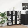 Bookshelf Black Oak Effect 102 x 32 x 104.5 cm