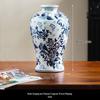 13-дюймовая расписанная вручную сине-белая фарфоровая ваза Мэйпин