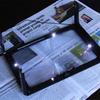 Full Page Magnifier with LED Light Holder Magnifying Glass Book Reading Aid Lens