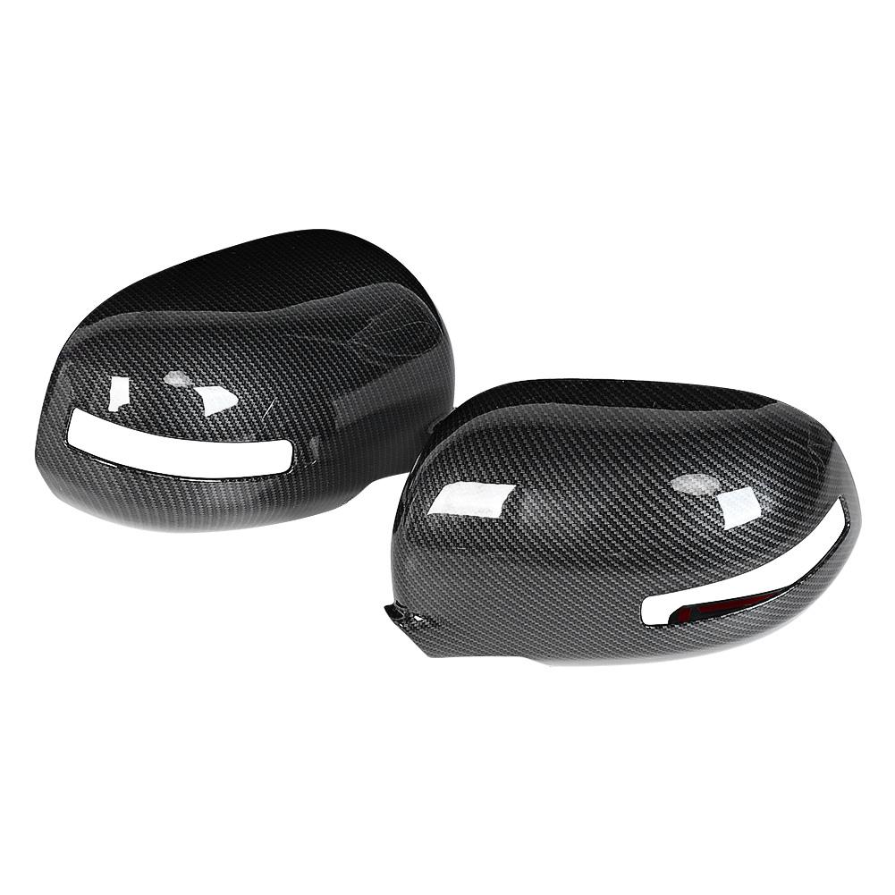 Left Right Rearview Mirror Cover Carbon Fiber Decorative Cap Fit for Mitsubishi Outlander 13?16