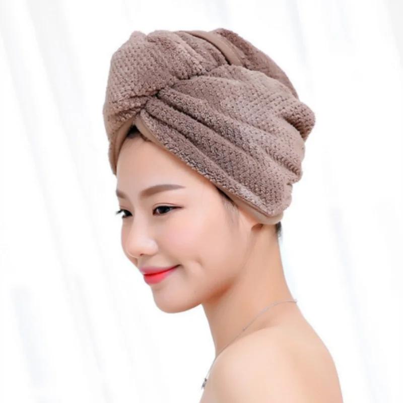 Шапочка для душа Magic Microfiber Hair Quick Drying Dryer Полотенце для ванной Wrap Cap Quick Hat Turban Dry Shower Cap Hair Bonnet