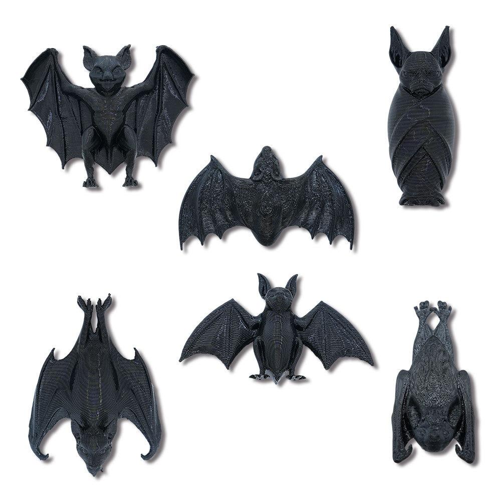 4/6PCS Bat Spider Bat Refrigerator Sticker 3D Spider Magnetic Decals Trick Props Haunted House