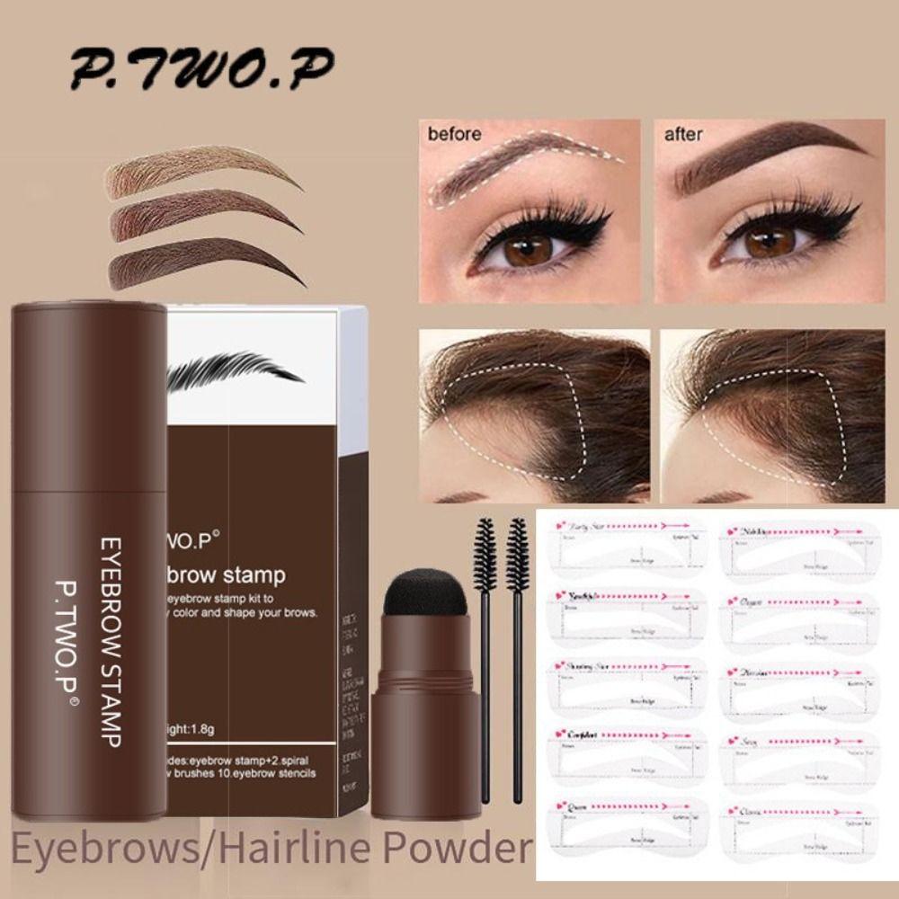 Stencils Eyebrow Pen Brushes One Step Shaping Makeup Set Eyebrow Stamp Brow Stamp Shaping Kit