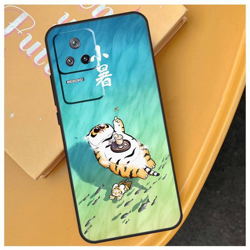 Мультяшный Толстый Тигр Чехол Для Xiaomi 17 Pro Max 15 14 Ultra 13T 14T 15T POCO X7 Pro X5 X6 F6 F5 F7 F8 Ultra Case
