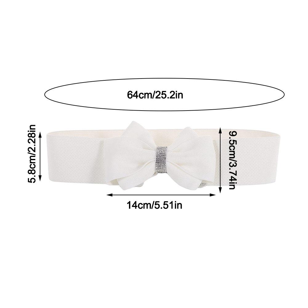 Регулируемая пряжка Женский эластичный широкий пояс Однотонный пояс-бант Аксессуары для платья и пальто