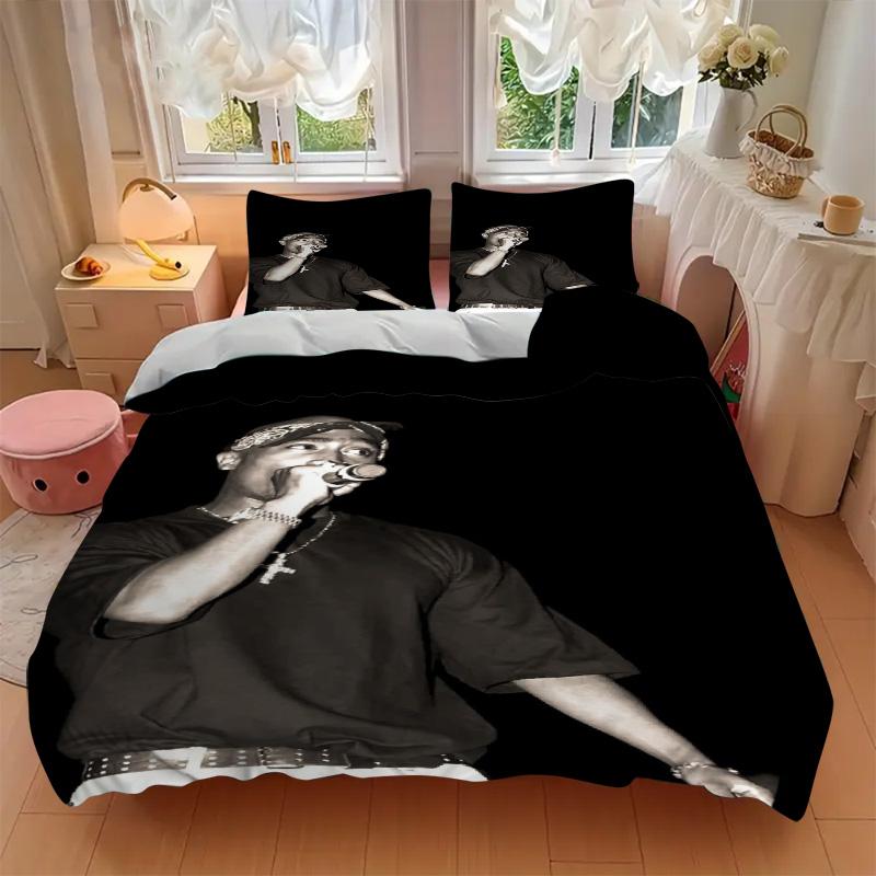 Rap Performance Bedding 3 Piece Set Hd Print Duvet Cover Pillowcases For Teens Adult Bedroom Decoration Christmas Gift C9211165