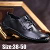 Мужская деловая повседневная обувь 38-50, модельные туфли из натуральной кожи, кожаная обувь ручной работы