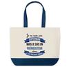 Sac Shopping - PLANETEE - Fond Bleu Puériculteur Superman - Coton - 40 X 45 Cm - Impression HD
