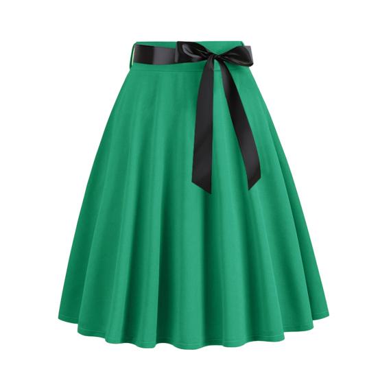 Женская юбка с высокой талией, со шнуровкой на талии, юбка для фигурного катания в стиле пэчворк, цветное сценическое представление