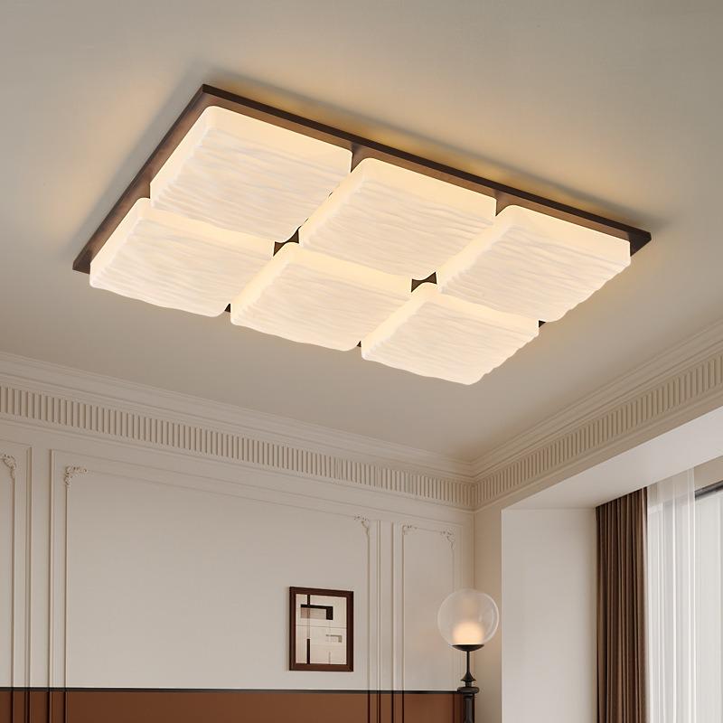 Современный средневековый потолочный светильник из цельного дерева: Черный орех для гостиной, столовой, спальни или кабинета