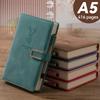 416 Pages Paper A5 Faux Leather Thick Business Notebook Magnetic Snap Side with Pen #468857