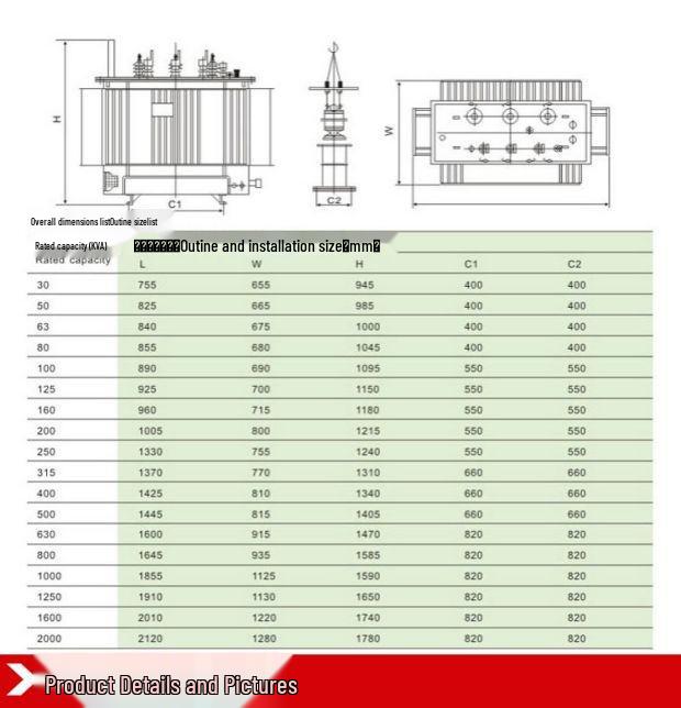 S9/S11/S13 1600KVA 33kV Oil-Immersed High-Voltage Transformer