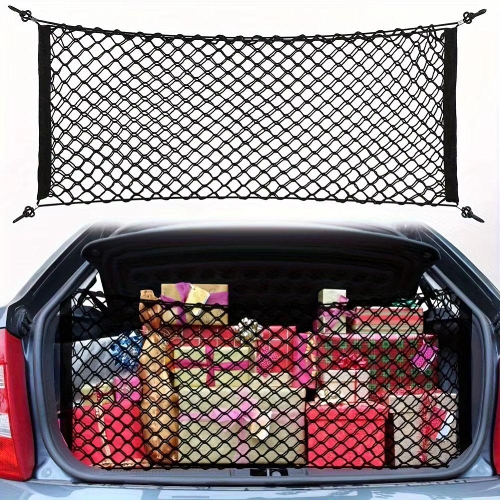 Universal Trunk Storage Net Double Layer Luggage Mesh Net Car Mesh Storage Bag Back Rear Seat