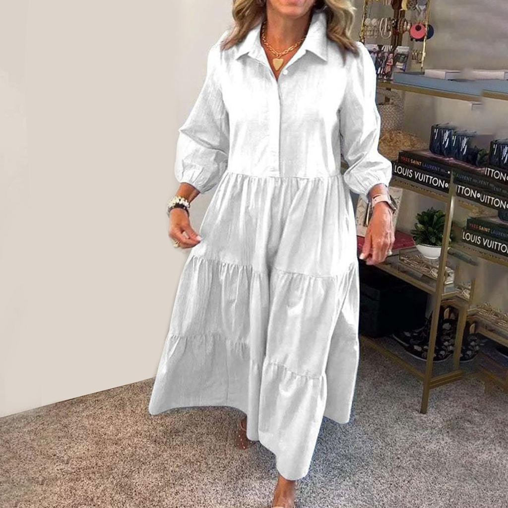 Женская мода повседневная рубашка с лацканами юбка-помель