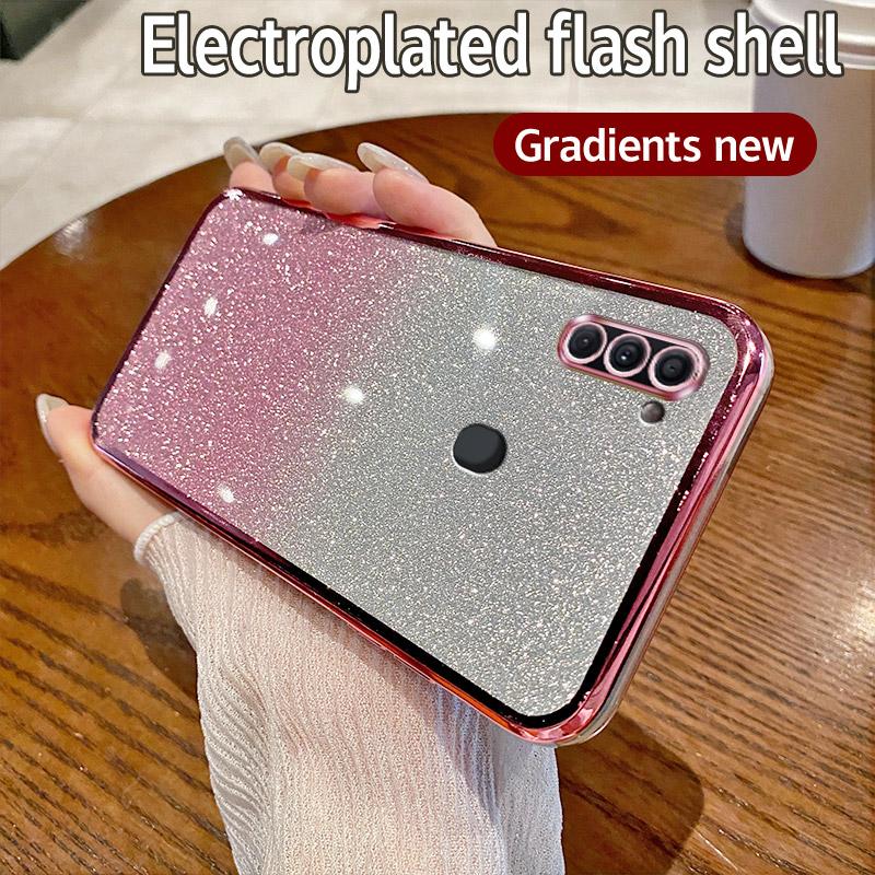 Для Samsung Galaxy M11 чехол Samsung SM-M115F, SM-M115M чехол для телефона блестящий блестящий силиконовый объектив камеры мягкая задняя крышка