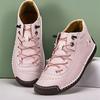 Женские высокие кроссовки для активного отдыха, розовые ботильоны, повседневные, с широким носком, фиолетовые кроссовки для ходьбы, больших размеров