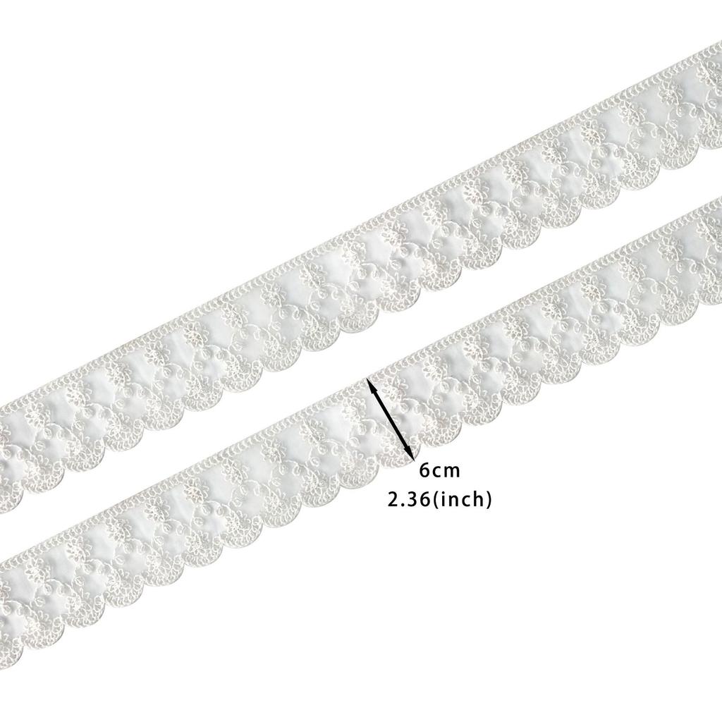 White Handmade Beads Wavy Barcode Clothing Cuffs Skirt Window Accessories Hair Accessories Lace Accessories