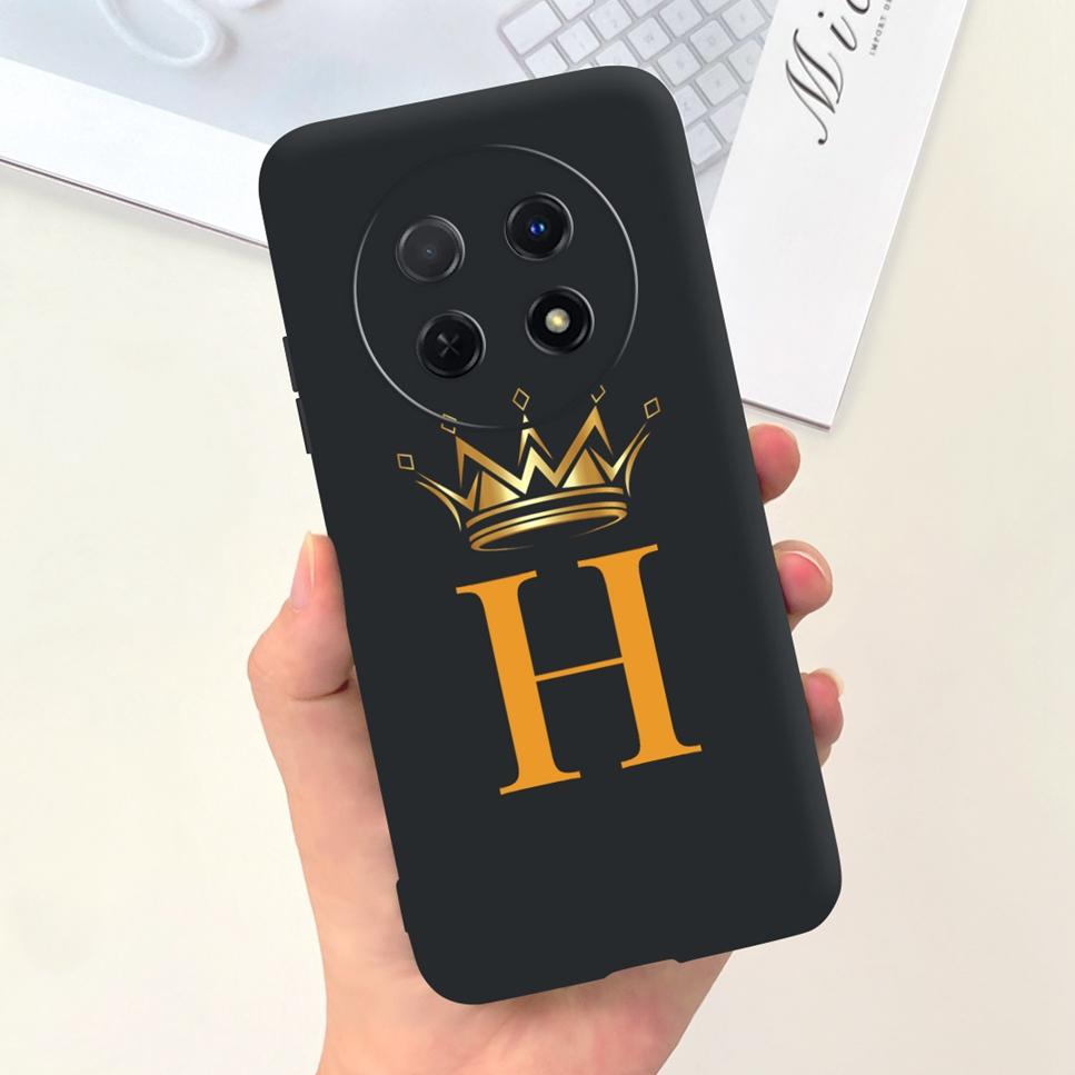 Для Huawei nova Y91 4G Чехол Модный Цветок Буква Роскошная Корона Мягкий Силикон Задняя Крышка Для Huawei nova Y 91 STG-LX1 Чехлы для Телефона